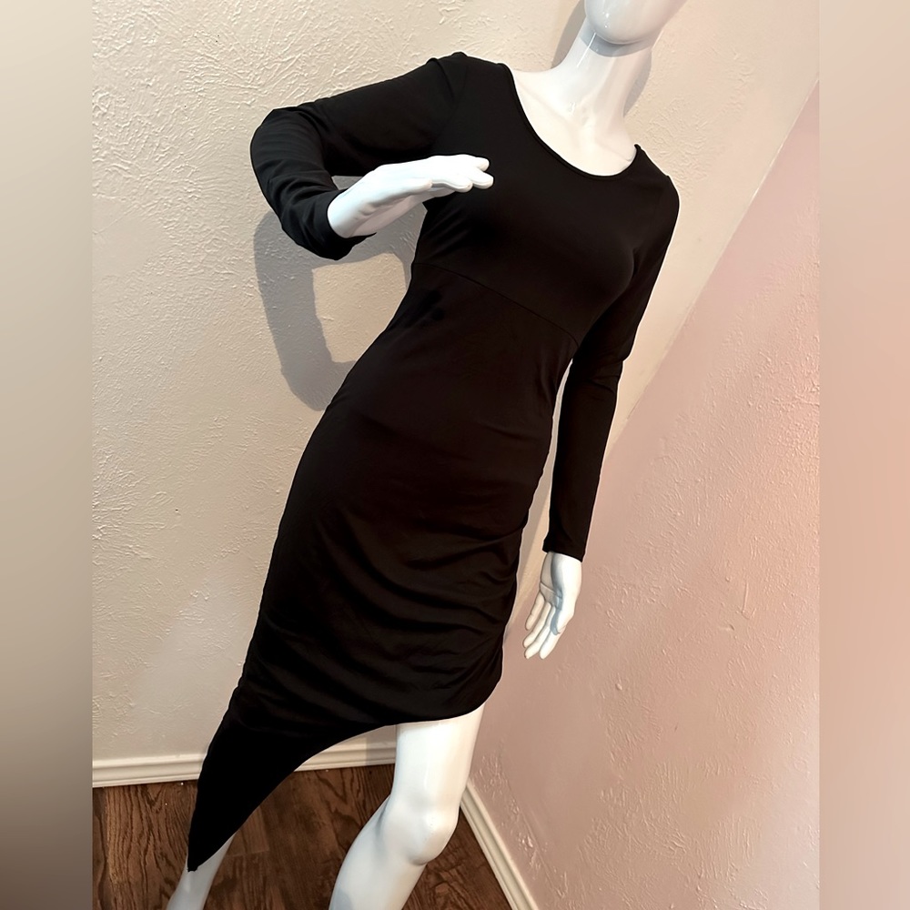 Black slim dress open back sz M